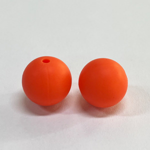 15mm Macaron Colored Silicone Round Beads Straight Hole Beads <b>Baby</b> Chewing Handmade Diy Beading <b>Pacifier</b> Chain Accessories - Product Image 6