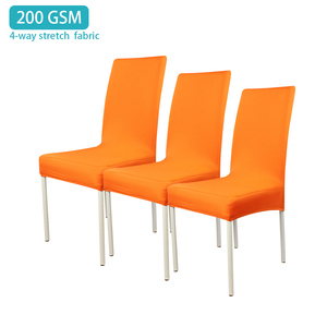 Coprisedie Elasticizzati Arancioni per Cucina e Sala da Pranzo, Rimovibili e Lavabili, per Casa, Hotel, Banchetti - Product Image 1