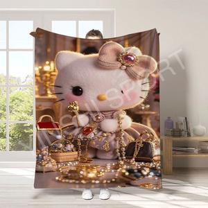 Manta de felpa suave y acogedora de alta calidad, regalos de San Valentín, manta personalizada con estampado 3D, lindo gato, ratón, oso, animales, manta de franela de lana - Product Image 2
