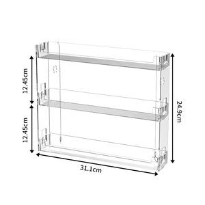 Wall Mounted Mini Toy Car <b>Storage</b> <b>Box</b> 3 Tier Plastic Display Rack For Desktop Collection - Product Image 2