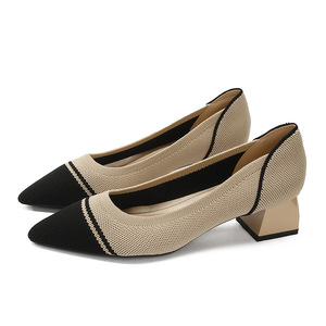 chinese dress ladies Mid Heel Matte Pointed Toe PU Wedding Shoes