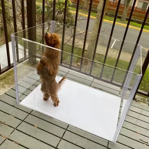 Bricolage Transparent acrylique pliable cour Cage de clôture pour animaux de compagnie animal de compagnie bébé chien chat parc