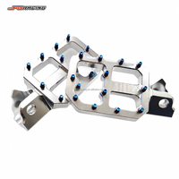 JFGRACING Repose-pieds larges en alliage d'aluminium CNC pour moto, bleu brûlé, antidérapants, pour Surron Light Bee E-bike