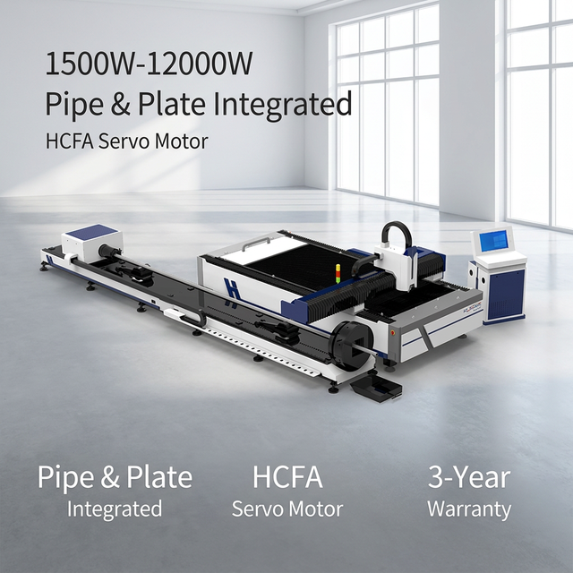 Fiber Laser Cutting Machine for Sheet Tube 1500W 3000W CNC Metal Plate Pipe Cutter Servo Motor Hiwin AI 3-Year Warranty