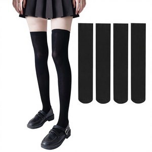 Collants pour femmes WJN, vente en gros, solides, respirants, fins, à la mode, au-dessus du genou, tricotés, de haute qualité, antibactériens, sexy - Product Image 3
