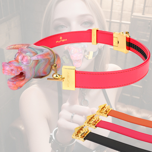 Bavaglio dal design unico a forma di Bondage, Sex Toy Premium per adulti color Neon, bavaglio di sicurezza in Silicone per trattenere la bocca - Product Image 1