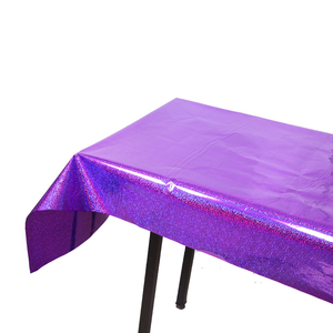 rectangle metallic foil glitter Shiny Plastic Tablecloth Table Cloth Party Tablecover