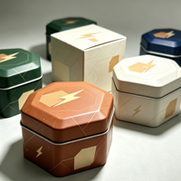 Boîte de rangement hexagonale en métal pour montres, personnalisable avec logo, portable, idéale pour l'emballage de montres - Vente en gros