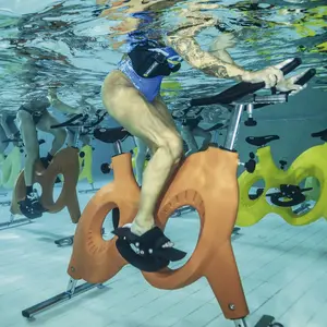 水上公园水下运动创新功能设计水下自行车水上运动自行车PE铝水上旋转自行车