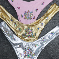 E009 Ensemble de bikini micro classique sexy à deux pièces pour femmes, tenue de danse personnalisée, prix d'usine de bikini de luxe
