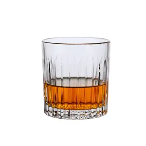 ברוור קוקטייל רוק וויסקי כוס זכוכית לוגו מותאם אישית קריסטל עגול זכוכית טעימות וויסקי לחתונה במסיבת בר