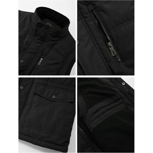 Gilet matelassé d'hiver pour homme FOXA, veste sans manches épaisse doublée de polaire, noir, grande taille, coupe-vent, vêtements d'extérieur - Product Image 4