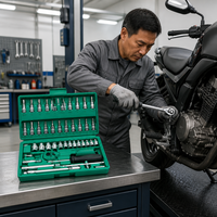 Ensemble d'outils domestiques de haute qualité 49 pièces - Kits à main en acier au carbone, pince à sander, étui rigide, personnalisable OEM pour la réparation