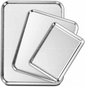 Teglie extra large <span class=keywords><strong>in</strong></span> acciaio inossidabile, facili da pulire, per <span class=keywords><strong>pizza</strong></span>, torte, pane, teglie da <span class=keywords><strong>forno</strong></span> ecologiche e adatte anche per uso chirurgico. - Product Image 4