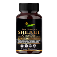 Complément alimentaire à base de plantes, capsules de Shilajit de l'Himalaya, complément énergétique et de vitalité pour adultes avec acide fulvique, OEM/ODM
