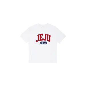 韓国プレミアム品質綿100% コマサクラシック済州1955 Tシャツホワイト卸売輸出用ロッテデューティーフリー