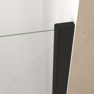 Porte de douche à charnières murales entièrement sans cadre en acier inoxydable 2026, verre trempé de 5/16 po (8 mm), simple battant, service de traitement de pliage - Product Image 3