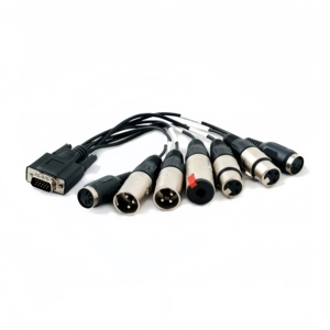 RME Golden Plated Analog Breakout Cable Optical Fiber 4K Balanced B09632XLRMKH 15-Pin D-Sub 4x XLR 2x MIDI 1x Phones PVC Pure - Product Image 2