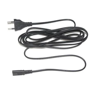 Cable de extensión de enchufe eléctrico, Cable de alimentación estándar europeo de 2.5A, 220v-250v CA, 2 pines, 1,5 M, Figura 8 IEC C7