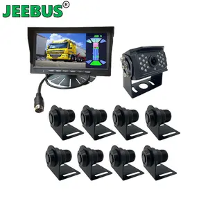 12V 36V 8 sensörler ağır 7 inç tft araba monitör park sensörü Forklift okul otobüs kamyon kamera kamyon park sensörü