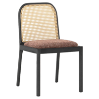Chaise de restaurant moderne et confortable en cuir, au design écologique, idéale pour les projets de cafés et de villas élégants