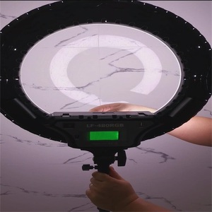 Luce ad Anello LED LF-R480RGB Dimmerabile 50W 448PCS 2700-9900K per Fotografia e Trucco con Supporto da Tavolo - Product Image 1