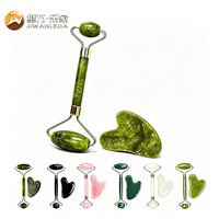 Jiwan Lejia – Kit de massage double tête en pierre naturelle multicolore et planche Gua Sha pour soins de la peau SPA – Vente en gros