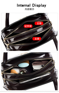 Bolso de Mano de PU Brillante para Mujer, Bolso Tipo Cubo, Nuevo Bolso de Hombro Cruzado con Patrón de PU, Bolso Tote para Mujer - Product Image 6