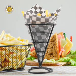 OOLIMA Metal demir patates kızartması ve cips servis sepeti zarif kevgir ve süzgeç - Product Image 3