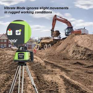 Nivel Láser Rotatorio <span class=keywords><strong>Huepar</strong></span> RL200HR <span class=keywords><strong>360</strong></span>° Horizontal con Haz Rojo para Interiores/Exteriores, Autonivelante Electrónico de Alta Precisión - Product Image 4