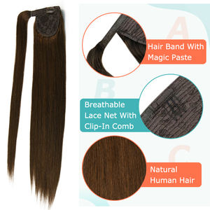 Queue de Cheval à Tisser en Cheveux Humains 100% Vierge Remy Européens, Naturellement Lisses Blondes 18", Trame Simple Sans Chute - Product Image 4