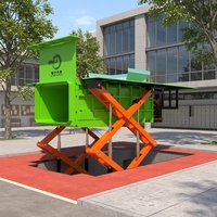 Station de compactage des déchets souterraine hydraulique résidentielle RNKJ, conteneur à ordures robuste en acier inoxydable, intégration sanitaire