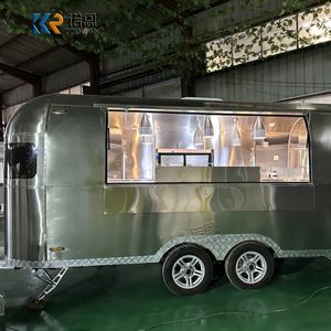 Remolque de Comida de Acero Inoxidable, Camión Móvil de Postres <span class=keywords><strong>Gourmet</strong></span> para Festivales, Comida Callejera, Catering al Aire Libre - Product Image 5