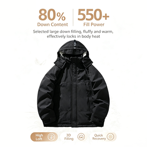 Giacca con Cappuccio Impermeabile Traspirante Antivento in <span class=keywords><strong>Tex</strong></span> con Cerniera per Escursionismo e Alpinismo - Vestibilità Ampia Invernale/Primaverile/Autunnale - Product Image 6