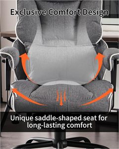 <span class=keywords><strong>Silla</strong></span> de oficina <span class=keywords><strong>ejecutiva</strong></span> reclinable de rotación ajustable grande y alta <span class=keywords><strong>gris</strong></span> con respaldo alto ergonómico con reposapiés - Product Image 6