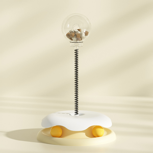 Jouet interactif pour animaux de compagnie Petop, distributeur de friandises avec base rotative, tour à ressort, chambre à friandises transparente, Brinquedos De Pet pour chien et chat - Product Image 4