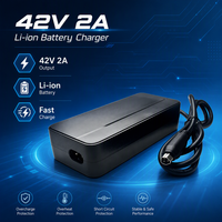 Chargeur Vélo Électrique Joyuntech 42V 2A Adaptateur d'Alimentation Batterie Lithium 3 Broches Phylion pour Stella Vicenza Livorno Vente en Gros OEM