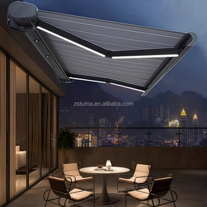 Estilo moderno impermeável do quadro de alumínio impermeável do toldo exterior comercial da gaveta completa retrátil automática motorizada elétrica moderna - Product Image 2