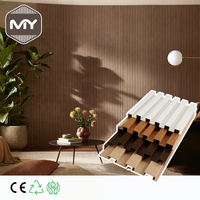 Panneau mural linéaire en aluminium à grain de bois de couleur personnalisée MEIYU pour la décoration du salon