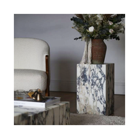 SH PIERRE Pierre Meubles Hôtel Table Basse De Luxe Calacatta Violet Marbre Grand Socle Stand Marbre Socle Viola