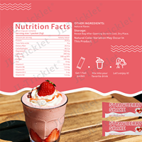 Batido de Proteína Personalizado con Sabor a Fresa, Supresor del Apetito, Quema Grasa, Asegura la Nutrición, Batido de Leche en Polvo para Adelgazar