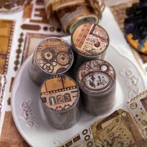 1 adet/grup Kawaii karalama defteri çıkartmalar Washi bant steampunk DIY günlükleri Scrapbooking malzemeleri dekoratif kırtasiye