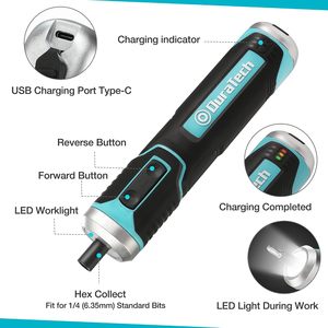 DURATECH Industrial 41PC <b>Set</b>, Power Multi-functional <b>Torque</b> Adjustment - Product Image 4