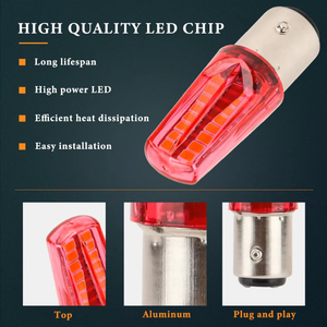 Ampoule de feu stop LED Plug and Play, haute luminosité, refroidissement intelligent, remplacement de lampe de signalisation pour moto et voiture - Product Image 5