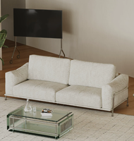 Canapé en tissu minimaliste italien design Bauhaus, canapé droit pour salon de villa haut de gamme, vente en gros
