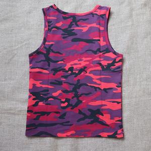 Canottiera mimetica rossa classica stampata su stampa personalizzata, canotte da uomo in maglia traspirante per attività all'aperto Casual per ragazze - Product Image 6