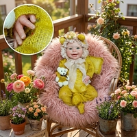 Poupée bébé réaliste en silicone souple de 18 pouces avec yeux en acrylique à bouche ouverte, corps entier, aspect authentique, anatomiquement correcte, modèle Reborn Fille