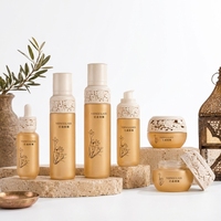 Flacon de lotion en verre mat à motif floral élégant, pot de crème pour le visage, contenants pour produits de soin de la peau 120ml 100ml 40ml 30ml 50g 30g