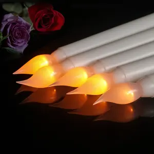 2024 pin mới hoạt động Flameless Led taper Nến nhấp nháy cửa sổ điện nến cho nhà ăn tối Nhà thờ giáng sinh trang trí nội thất