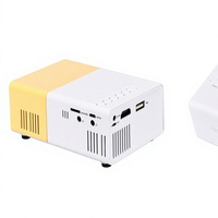 Mini projecteur de cinéma maison portable, lampe LED jaune et blanche, 1080P, 100 lumens